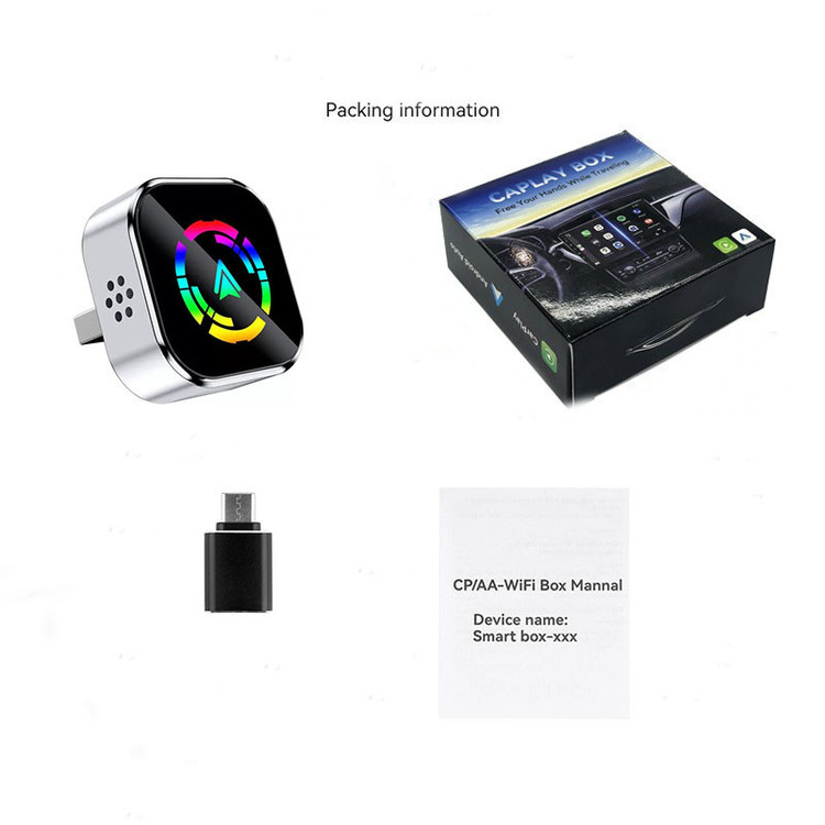 کارپلی و اندروید اتو مدل Android Auto/CarPlay Q1A به همراه مبدل USB به USB-C